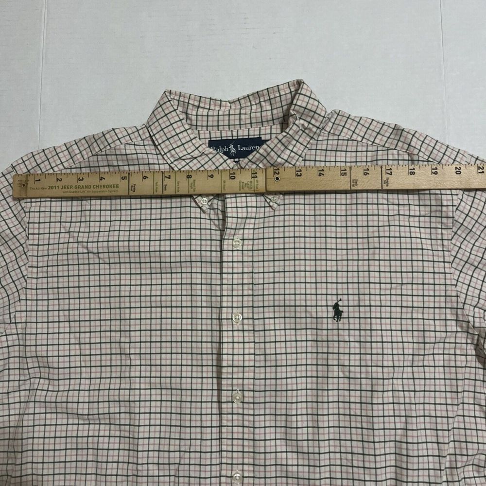 Polo Ralph Lauren Shirt Mens Size 2XL White Windowpane Plaid Pony Button Classic - Picture 5 of 10
